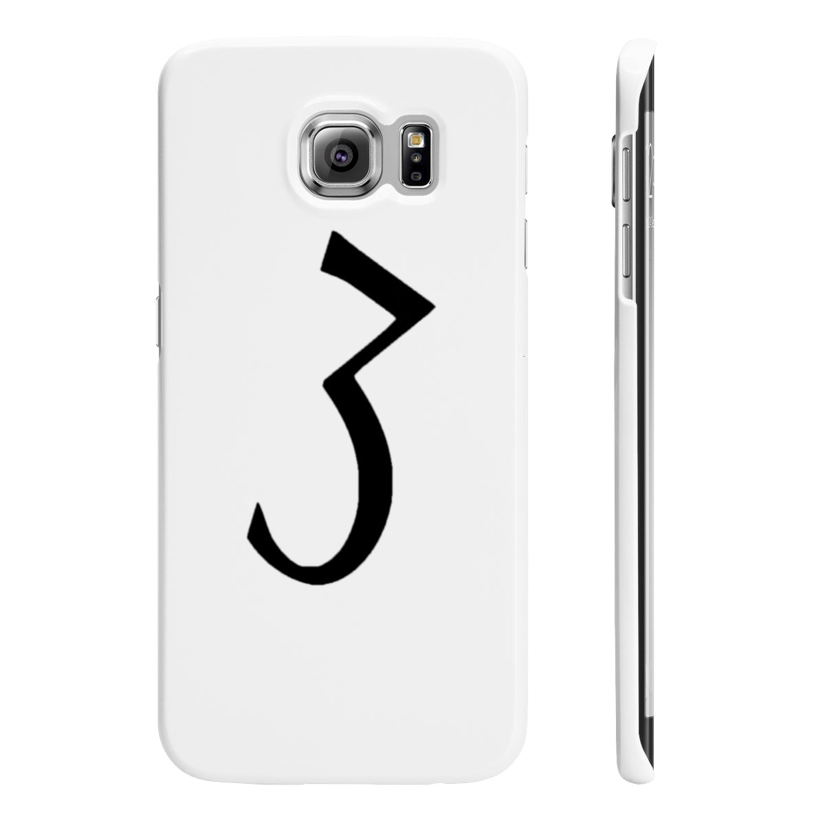 White "3" Phone Case