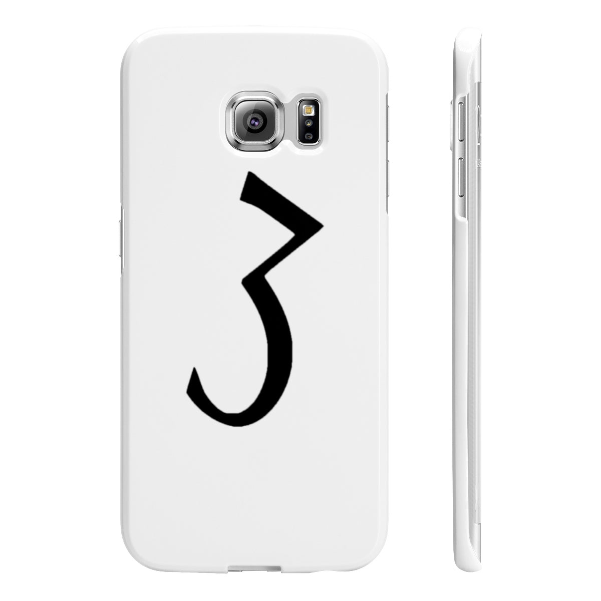 White "3" Phone Case