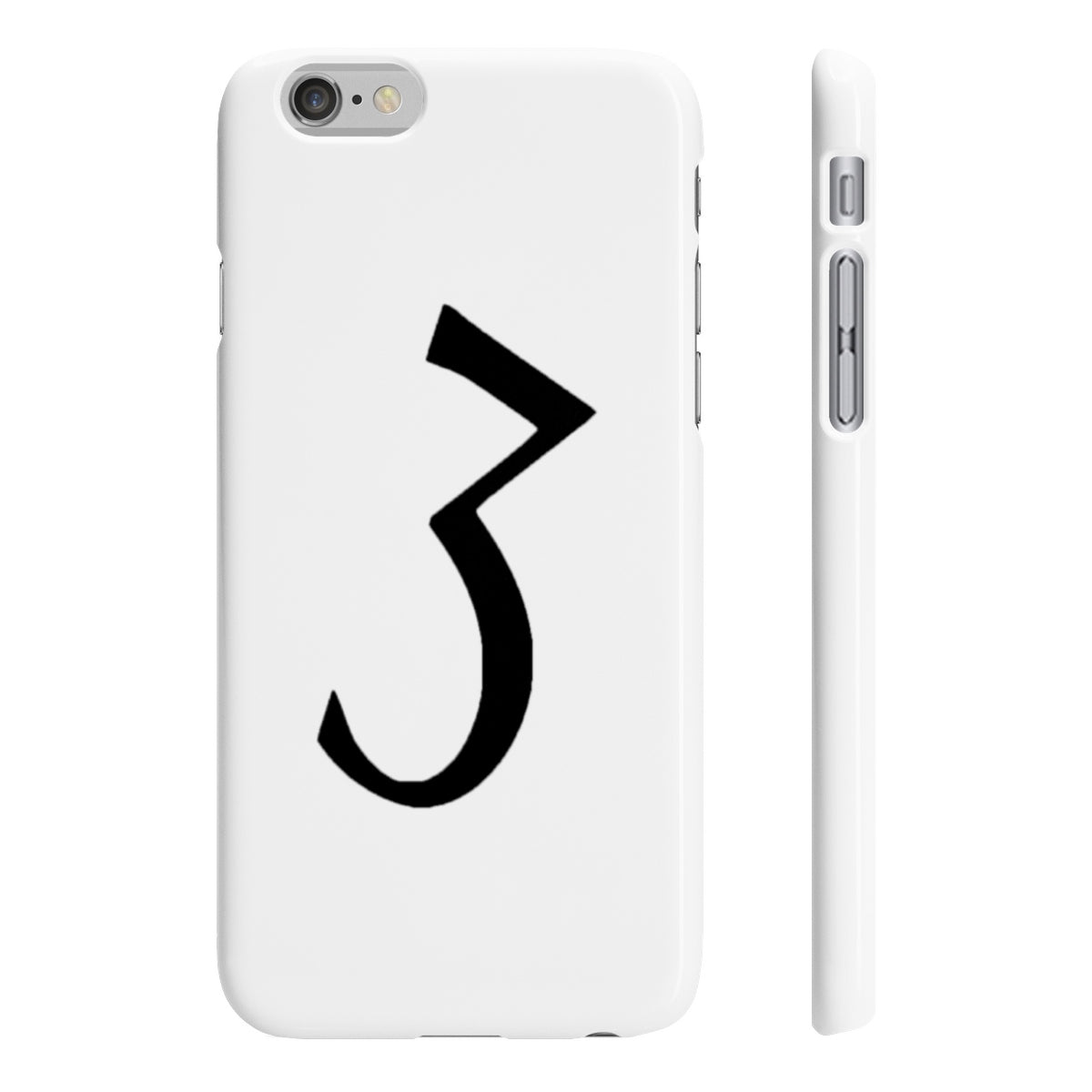 White "3" Phone Case
