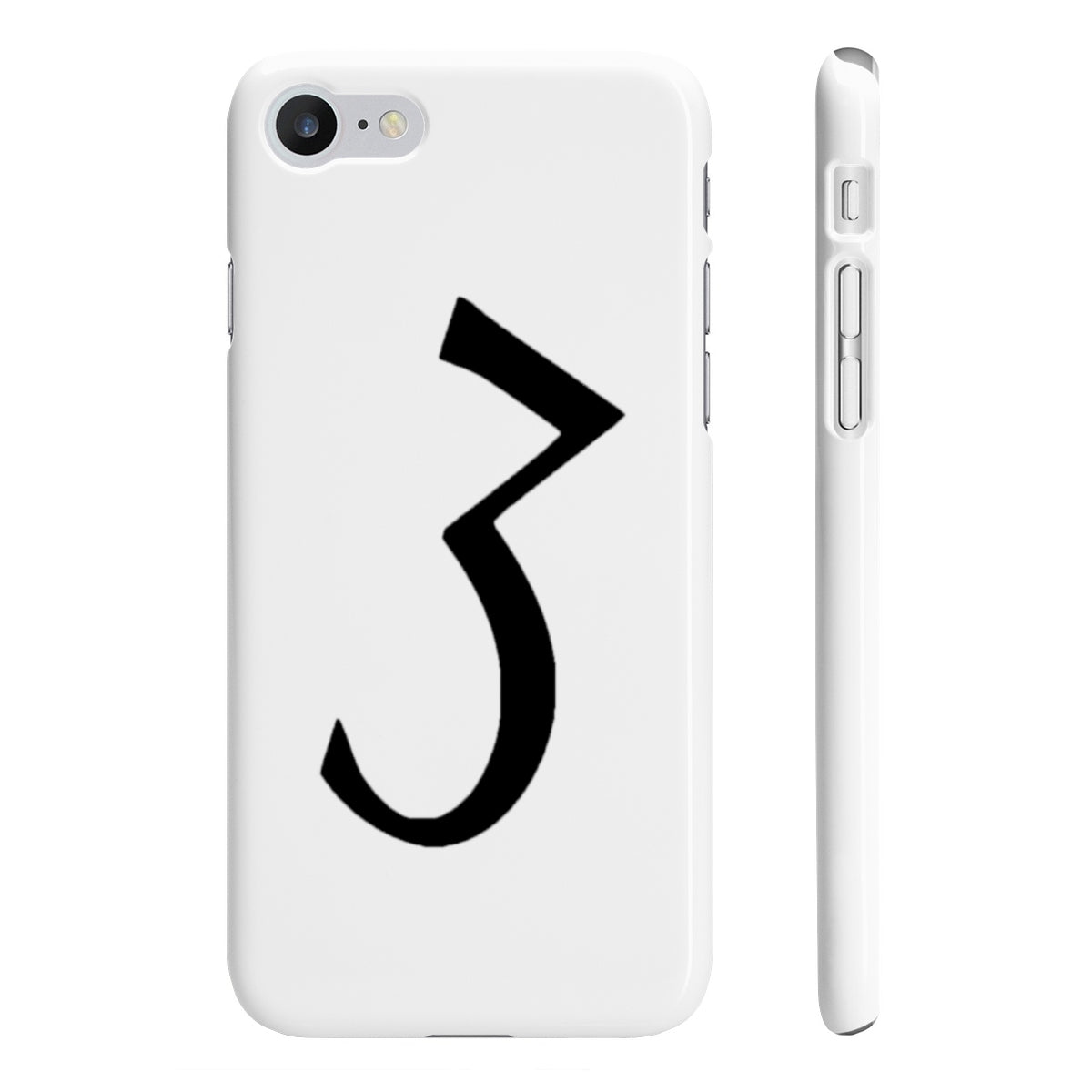White "3" Phone Case