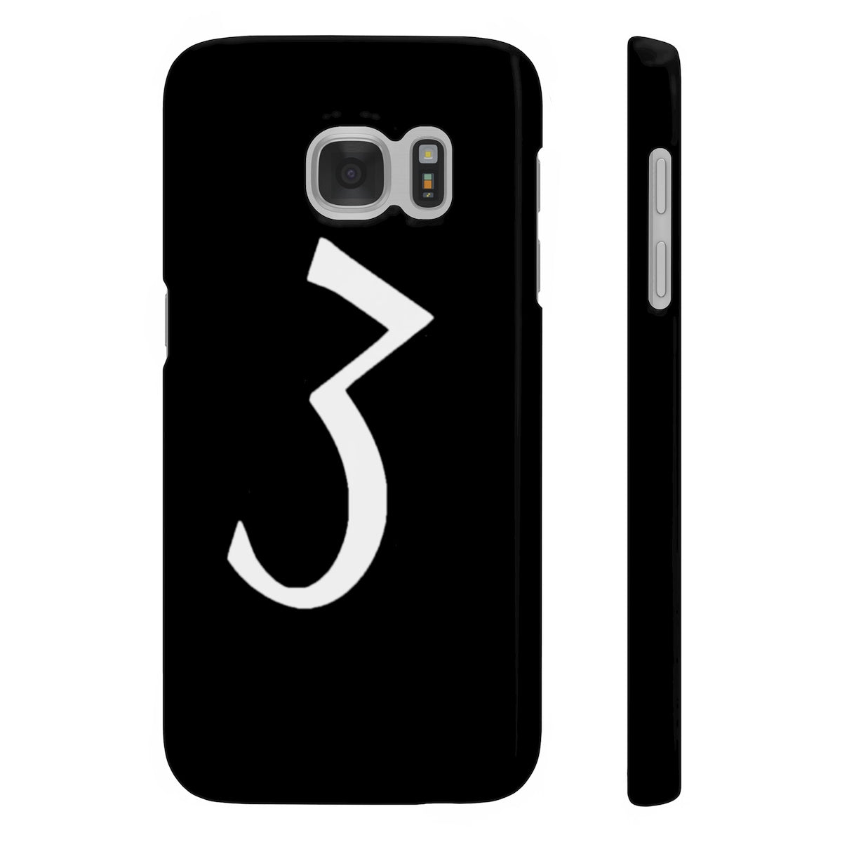 Black "3" Phone Case