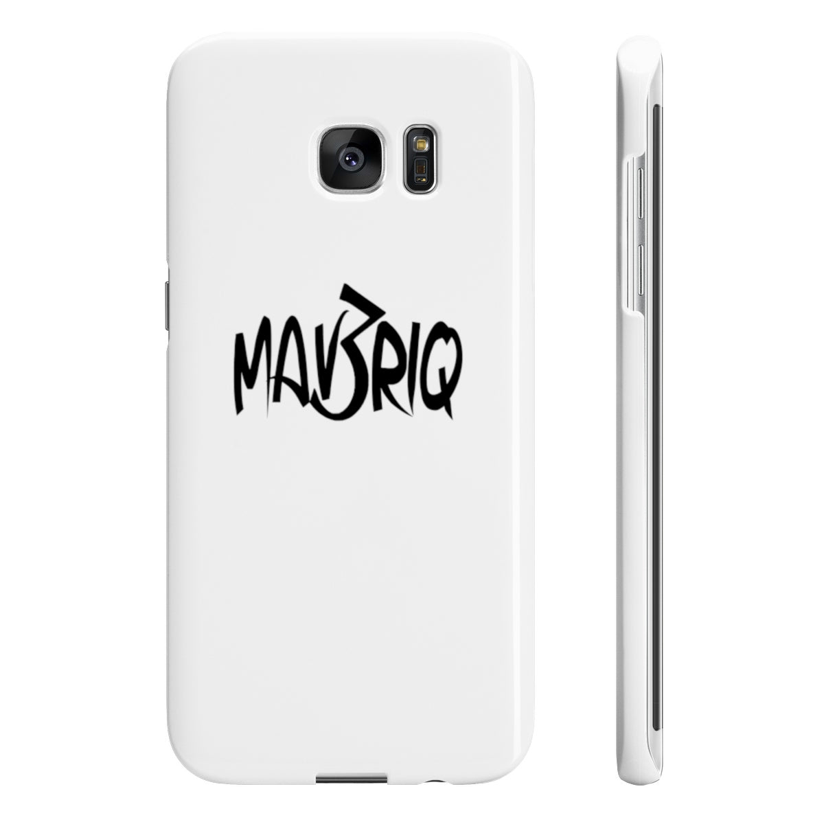 White MAV3RIQ Phone Case