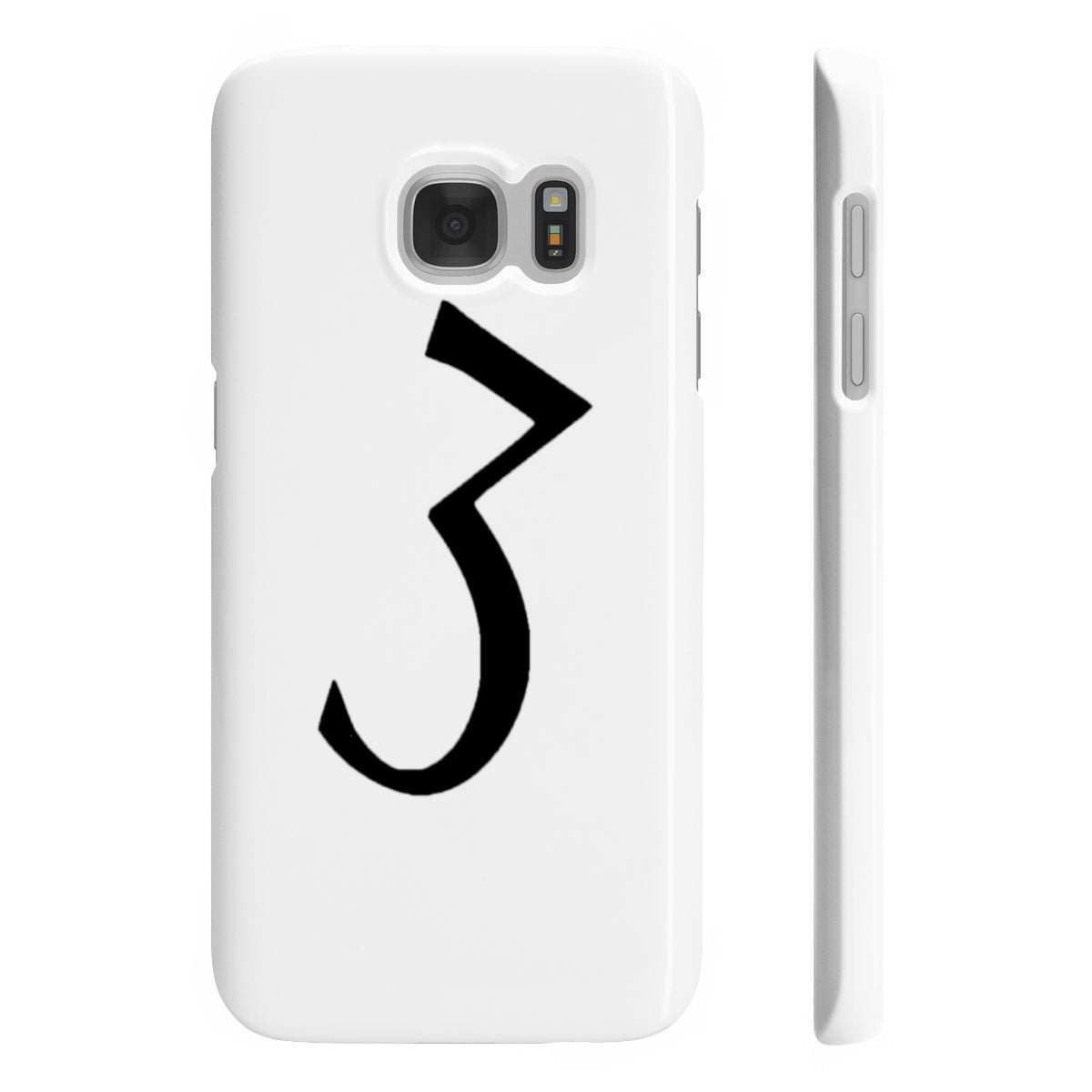 White "3" Phone Case