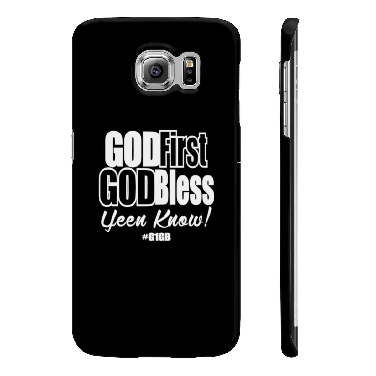 Black God First God Bless Phone Case