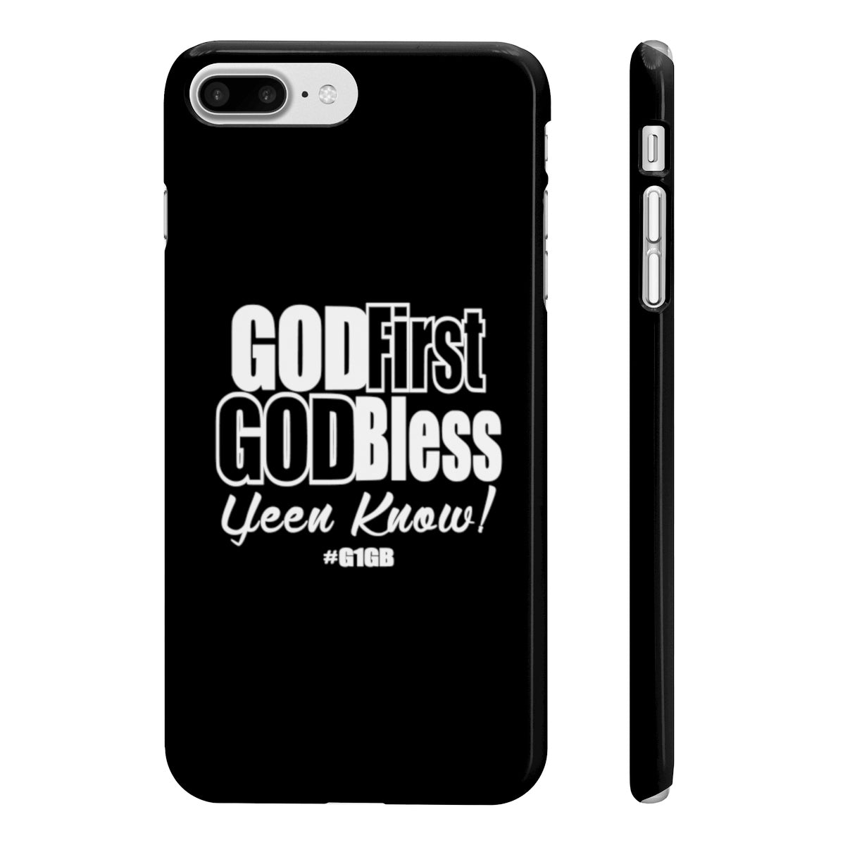 Black God First God Bless Phone Case