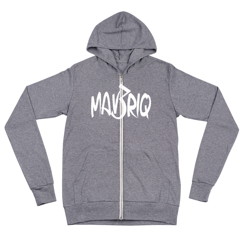 MAV3RIQ Zip Up hoodie (White print)